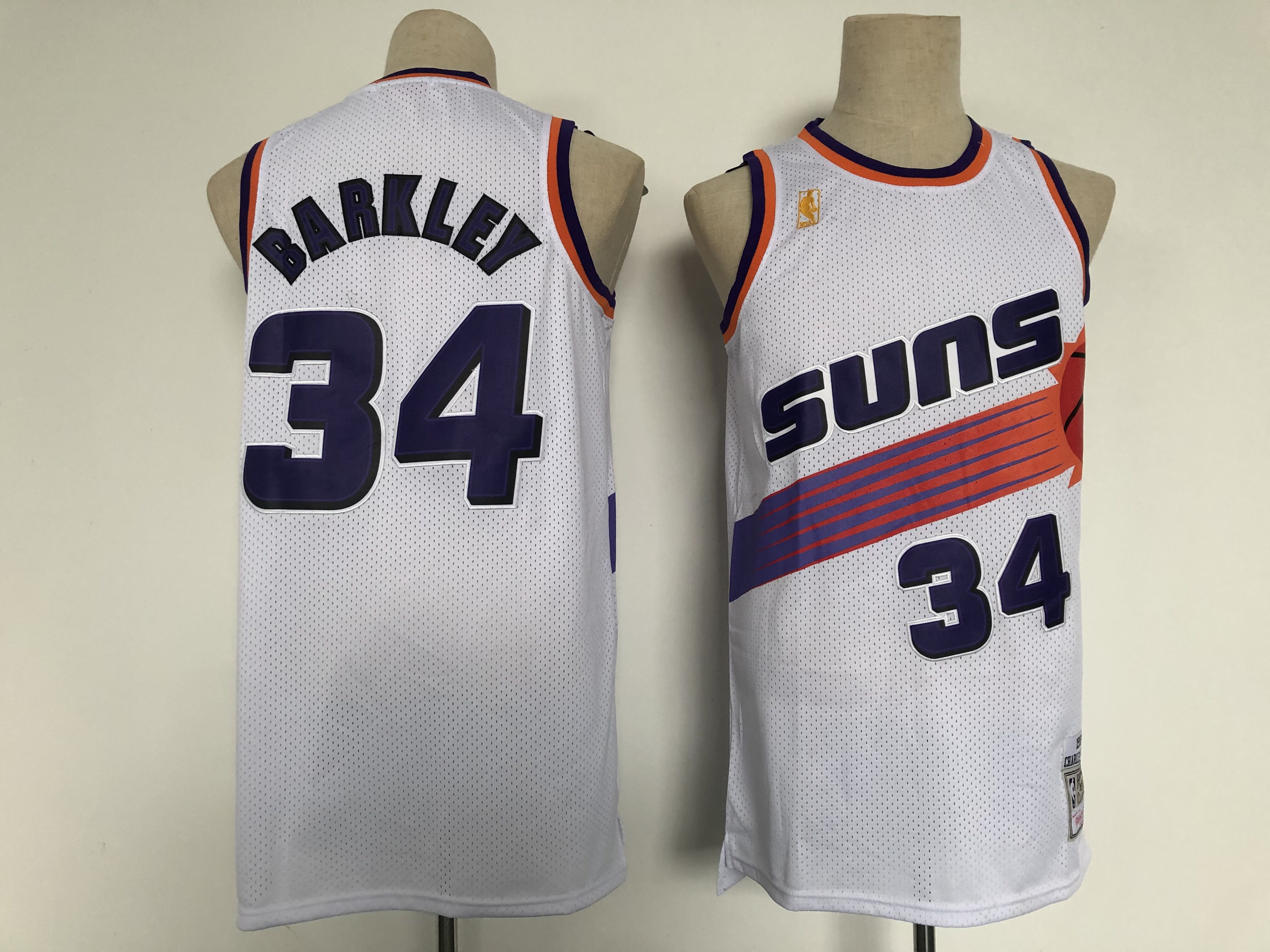 Men Phoenix Suns #34 Barkley White Throwback 2021 NBA Jersey->new york knicks->NBA Jersey